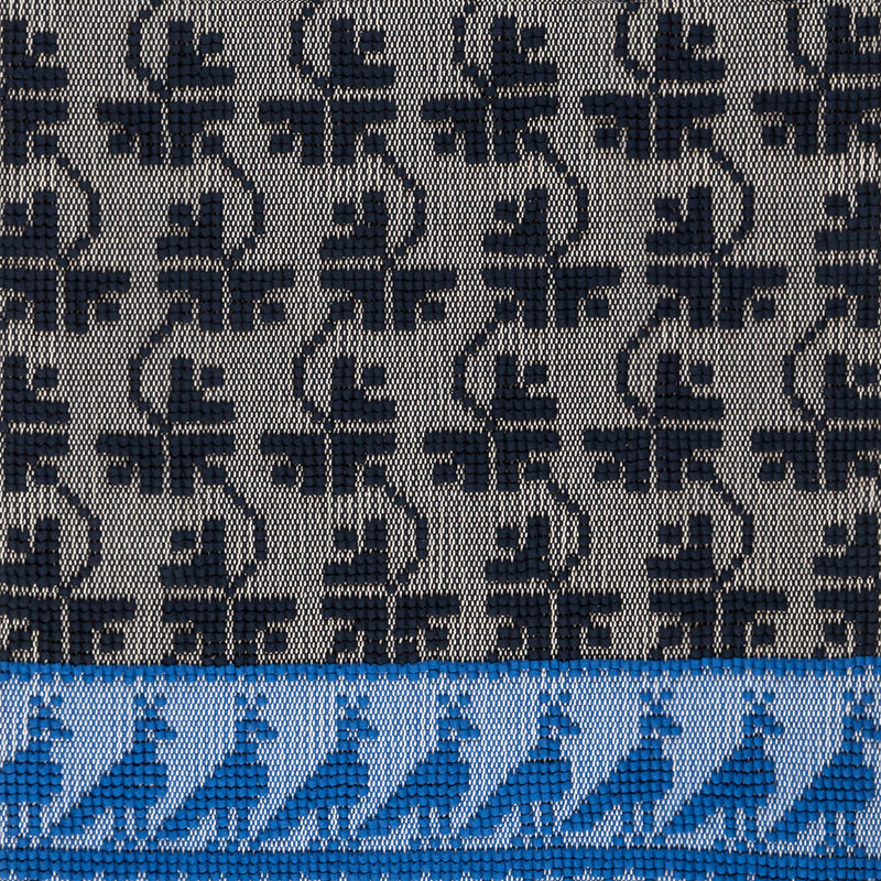kék virág mintás madár mintás szőnyeg